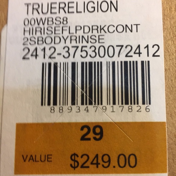 100% AUTHENTIC BLACK TRUE RELIGION DENIMS - Picture 6 of 7